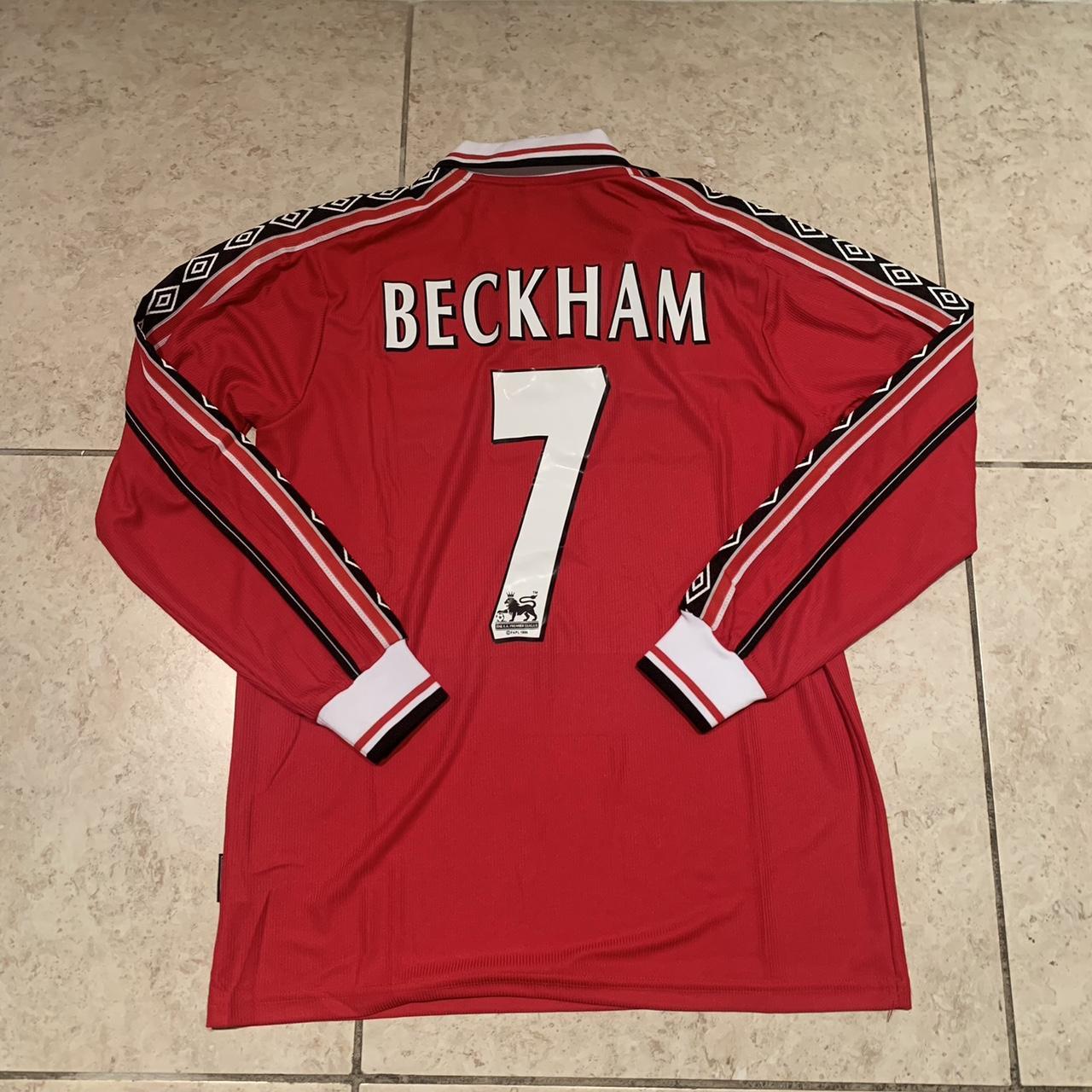 Manchester United 1997-98 Home Beckham #7 Full Sleeve Retro Jersey