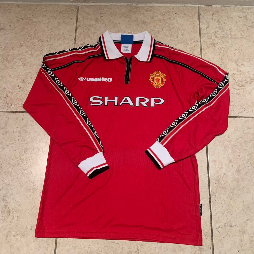 Manchester United 1997-98 Home Beckham #7 Full Sleeve Retro Jersey